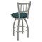 Holland Bar Stool Co 25" Swivel Counter Stool, Nickel Finish, Graph Tidal Seat 81025AN022 - alternate 4